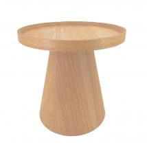 Table d'appoint ronde coloris bois - Blancheporte