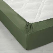 Drap-housse uni polyester - coton bonnet 32 cm - Blancheporte