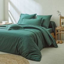 Linge de lit uni coton - Vert - Coton - Colombine - Blancheporte