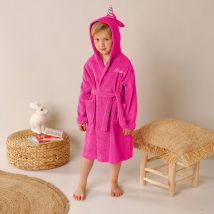 Peignoir de bain enfant personnalisable licorne à capuche - Rose - Coton - Colombine Des Petits - Blancheporte