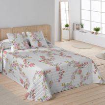 Couvre-lit matelassé imprimé floral - Blancheporte