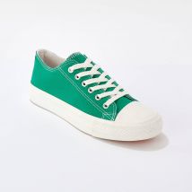 Tennis en toile à lacets - Vert - Taille 39 - Blancheporte