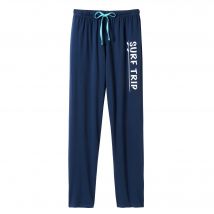 Pantalon pyjama coton bleu marine - Bleu - Taille 4xl - Coton/jersey - Blancheporte