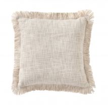 Coussin uni coton texturé - Blancheporte