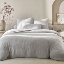 Linge de lit uni en triple gaze de coton - Gris - Coton/gaze De Coton - Colombine - Blancheporte