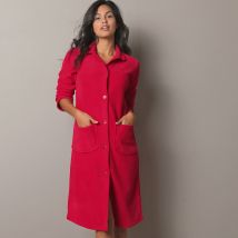 Peignoir polaire boutonné - Taille 54 - Rouge - Blancheporte