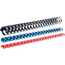 LEITZ Plastikbinderücken, DIN A4, 21 Ringe, 12 mm, schwarz