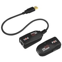 LogiLink USB 2.0 Extender-Set, PoE geeignet, schwarz
