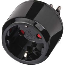 brennenstuhl Reisestecker Schutzkontakt / Italien, schwarz
