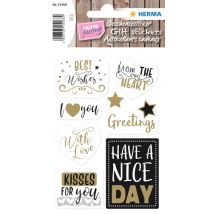 HERMA Geschenke-Sticker HOME , Best Wishes,