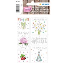 HERMA Geschenke-Sticker HOME , Good Luck,