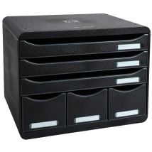 EXACOMPTA Schubladenbox STORE-BOX MINI, 7 Schübe, schwarz