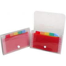 EXACOMPTA Fächertasche Crystal, 6 Fächer, transparent