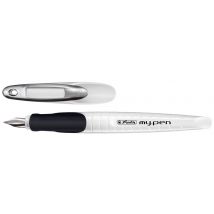 herlitz Füllhalter my.pen, Federbreite: M, weiß/schwarz