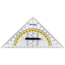 WESTCOTT Geometriedreieck, Hypotenuse: 140 mm, mit Griff