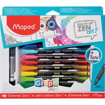 Maped Zeichenset Graph, Peps , How to set ZEN art, , 11-teilig