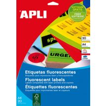 APLI Adress-Etiketten, 99,1 x 67,7 mm, neongelb