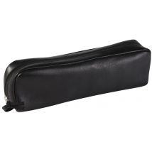 Clairefontaine Schlamper-Etui, rechteckig, Leder, schwarz