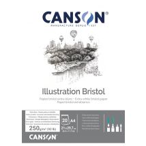 CANSON Zeichenkartonblock Illustration Bristol, DIN A4, weiß