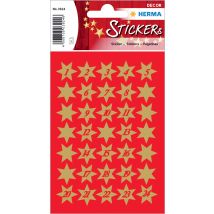 HERMA Weihnachts-Sticker DECOR , Sterne, , gold mit Ziffern