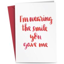 RÖMERTURM Grußkarte , I am wearing the smile you gave me,