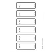 LEITZ Ordnerrücken-Etikett, 36 x 111 mm, kurz, schmal, grau
