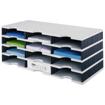 styro Grundeinheit styrodoc trio, 12 Fächer, schwarz/grau