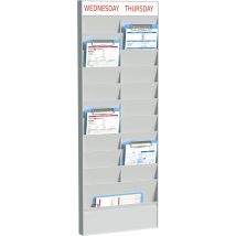 PAPERFLOW Wand-Büroplaner 20 Fächer, A5, Grundelement, grau