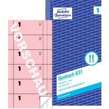 AVERY Zweckform Formularbuch , Bonbuch, , 105 x 198 mm, rosa