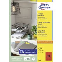 AVERY Zweckform Universal-Etiketten, 105 x 37 mm, rot
