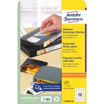 AVERY Zweckform Stick+Lift Etiketten, 63,5 x 8,5 mm, weiß