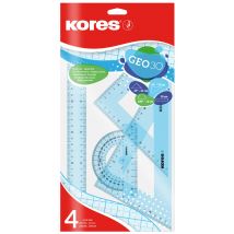 Kores Geometrie-Set GEO30, 4-teilig, farbig sortiert