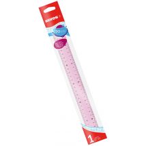 Kores Flachlineal, 300 mm, transparent, farbig sortiert