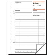 sigel Formularbuch , Auftrag, , A5, 2 x 50 Blatt, Blaupapier