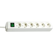 brennenstuhl Steckdosenleiste , Eco-Line, , 6-fach, weiß
