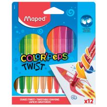 Maped Wachsmalstift COLOR, PEPS TWIST, 12er Blister