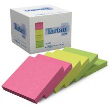 Tartan Notes Haftnotizen, 76 x 76 mm, Neon, 100 Blatt/Block