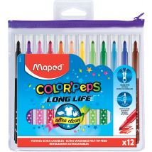 Maped Fasermaler COLOR, PEPS Long Life, 12er Reißverschluss-