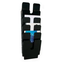 DURABLE Wand-Prospekthalter-Set , FLEXIPLUS 6, , A4, 6 Fächer
