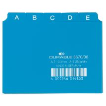 DURABLE Karteiregister A - Z, PP, A7 quer, blau, 25-teilig