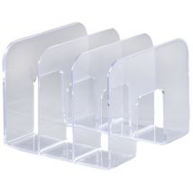 DURABLE Buchstütze TREND, Kunststoff, 3 Fächer, transparent