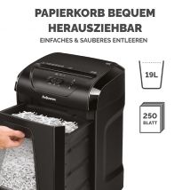 Fellowes Aktenvernichter Powershred 12C, schwarz, Partikel