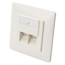DIGITUS Unterputzdose Kat.5e, Klasse D, 2 x RJ45, geschirmt