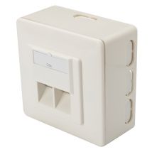 DIGITUS Aufputzdose Kat.5e, Klasse D, 2 x RJ45, geschirmt