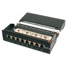 DIGITUS Desktop Patch Panel Kat.6, Klasse E, 8 x RJ45, 1HE
