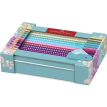 FABER-CASTELL Dreikant-Buntstifte GRIP SPARKLE, Geschenkset