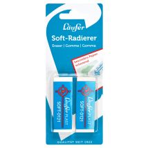 Läufer Kunststoff-Radierer PLAST SOFT, 2er Blisterkarte