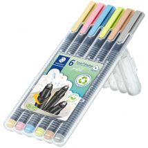 STAEDTLER Fineliner triplus pastel, 6er Etui