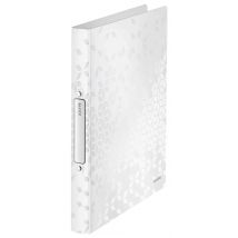 LEITZ Ringbuch WOW, DIN A4, PP, weiß, 2 Ringe