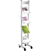 kerkmann Prospektregal Ecoline, 16 Fächer, alusilber